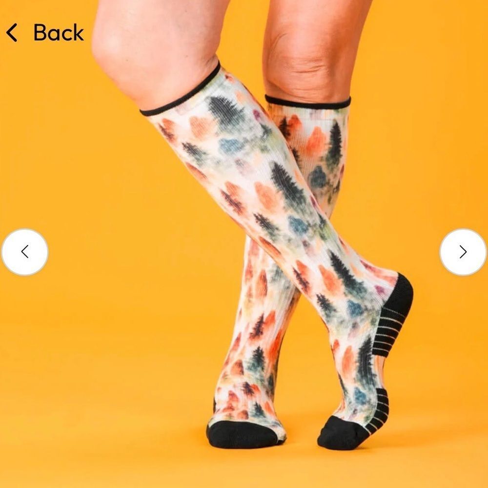Knee-High Forest Print Compression Socks - Picture 2 of 4